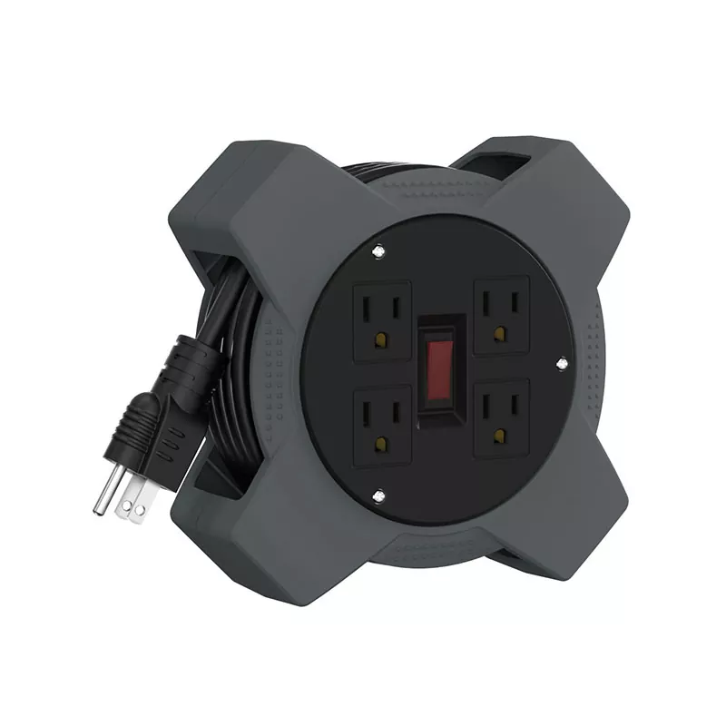 4 Outlets Plastic Cord Reel